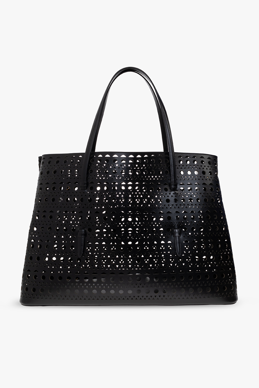 ALAIA AA9P0137J071A995 関税送料込 ALAÏA LE TECKEL フィッシュネットレザー ミディアム バッグ